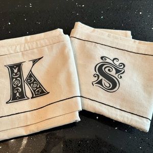 Pottery Barn Travel Laundry Bag // Letter K + S